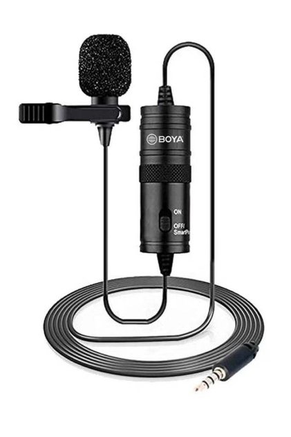 Microphone for Cameras, Laptops, Mobiles, Black, BY-M1