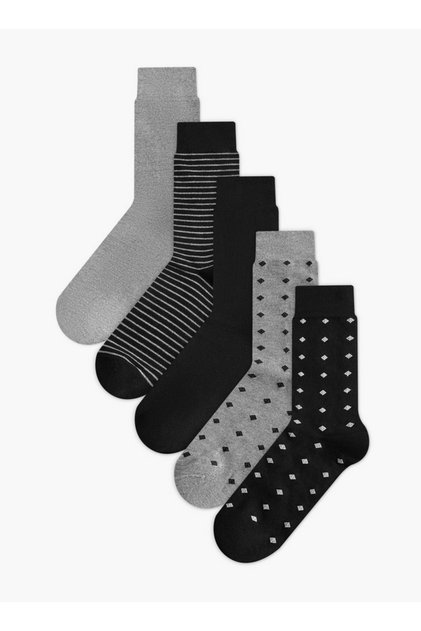 Men Socks Crew Length - Set of 5
