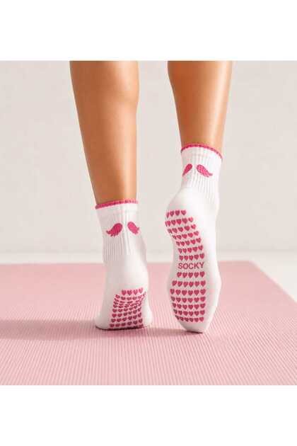 Sweet Angel Kanatlı Kaydırmazlı Pilates Çorabı