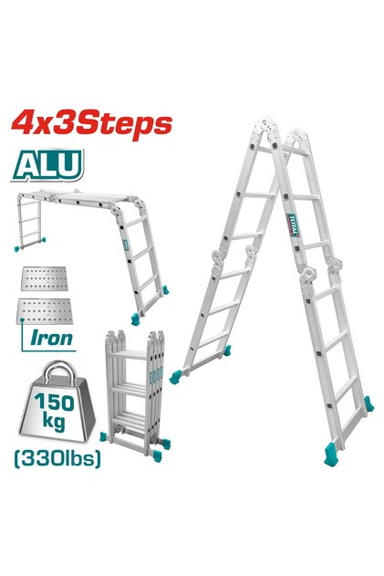 Multi-Purpose Aluminum Ladder 4X3Steps Thlad04431 Total