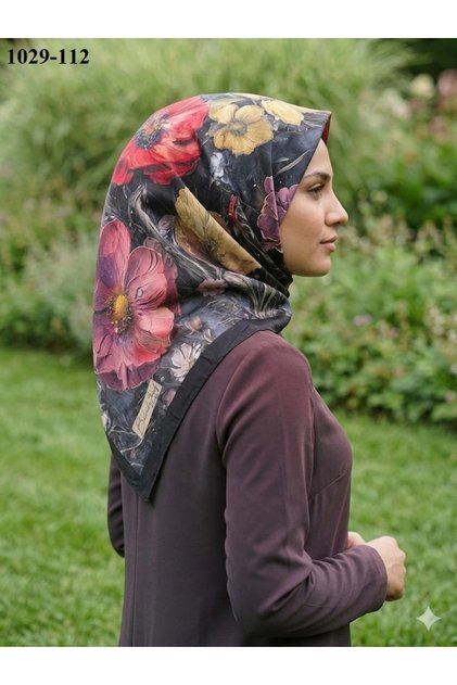 Belinda Scarf Bambu Pamuk Eşarp (Siyah) 1029-112