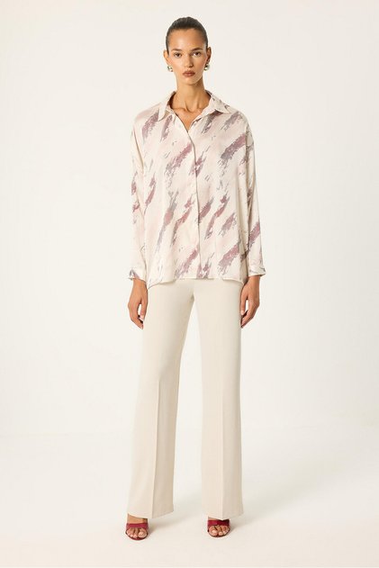 PATTERNED SATIN SHIRT