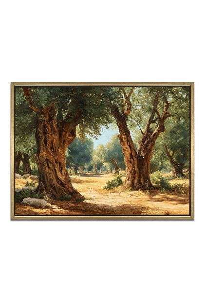 Signtouch Muted Forest Still Life Canvas Wall Art 60x90 cm With Outer Frame for Home Decor