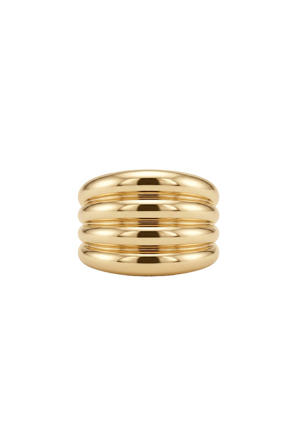 Steel Linea Multi Adjustable Ring Gold