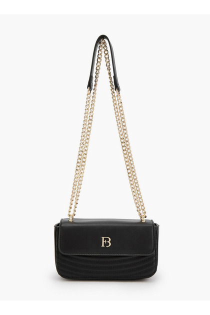 Textured Crossbody Bag with Chain Strap