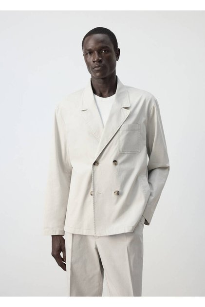 %100 pamuk kruvaze blazer ceket