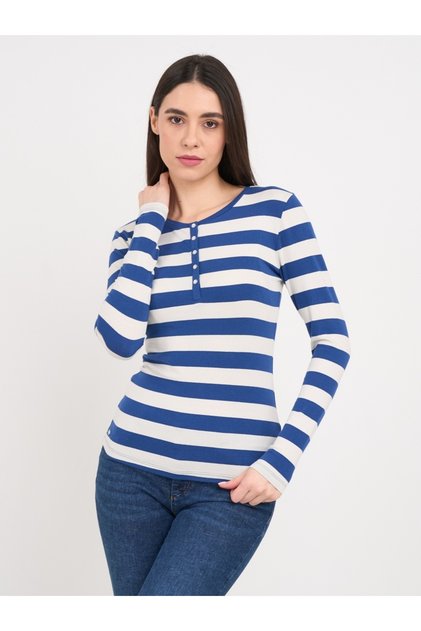 - Tricou dama cu maneca lunga si dungi