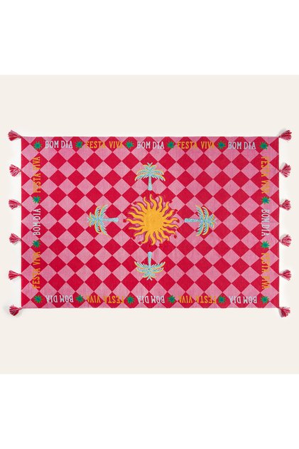 Rajna Kırmızı Pamuk Kilim 160x230 Cm