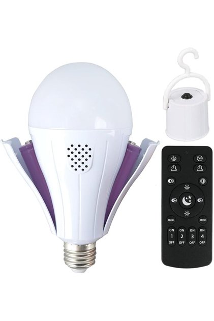 مصباح LED للطوارئ قابل لإعادة الشحن مع جهاز تحكم عن بعد، بطارية 1200 مللي أمبير، 3 ألوان وقابل للتعتيم، Rem