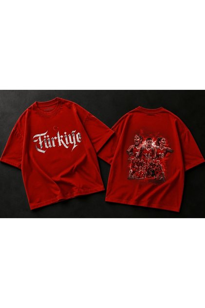 Turkey Volleyball Championship Printed Premium Oversize Cotton T-Shirt