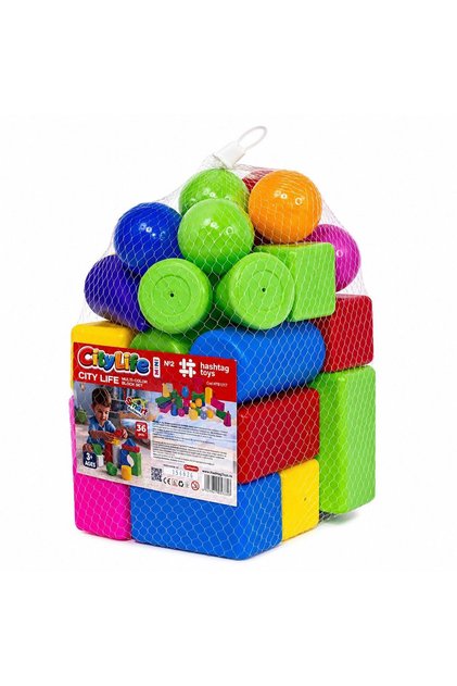Set Constructii City Life Mini 2 Plasa Hashtag Toys, MULTICOLOR, 31 x 19 x 19 cm, 3+