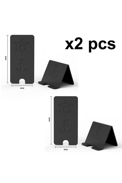 Black-2 pcs VUUV Silicone Collapsible Mobile Phone Holder Adjustable Portable Stand for Tablets And