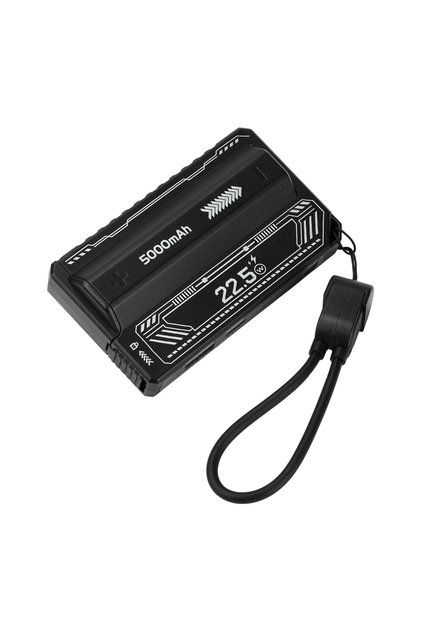 Black 21700 Power Bank Case PD 20W Fast Charging Built In Cable Detachable Power Bank DIY Battery Ca