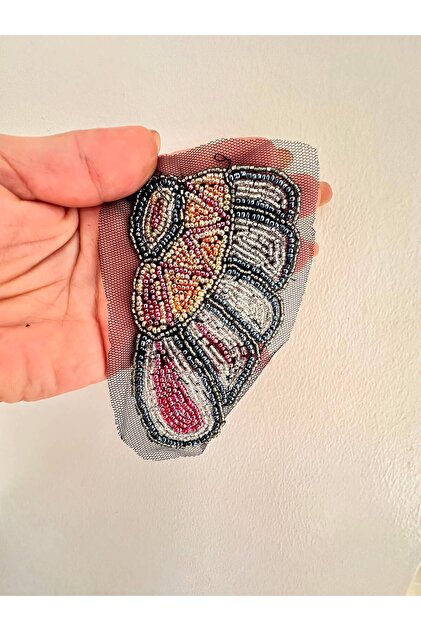 12X7 cm Bead Embroidery Wing Embroidery Sewing Applique
