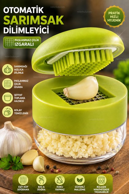 Stainless Steel Automatic Garlic Chopper Slicer with Hygienic Grid Chamber Hygienic Garlic Chopper Slicer