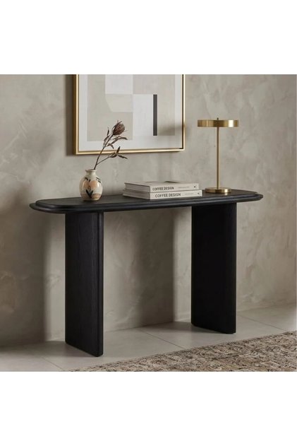 Black Wooden Console Table with Luxurious Design-Black-120X40X80Cm