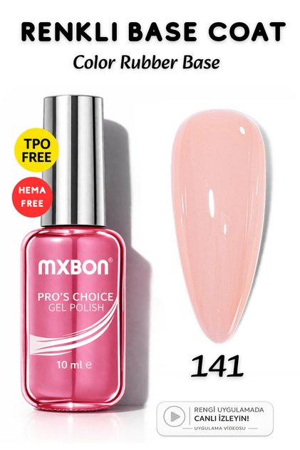 Uv Led Color Base 10 ml Hema & TPO Free Renkli Base Coat - 141