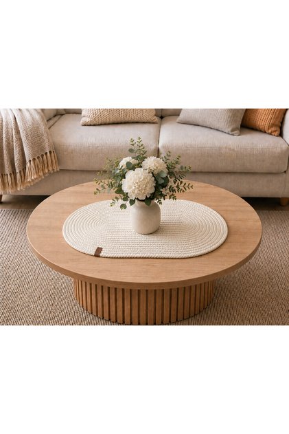 Runner 50X30 cm Wicker Look Bohemian Coffee Table Cover Multi-Purpose Cover