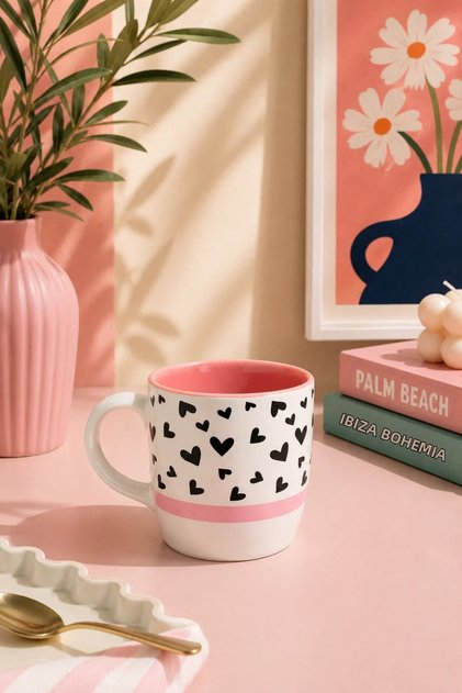 Heart Patterned Mug 300 ml