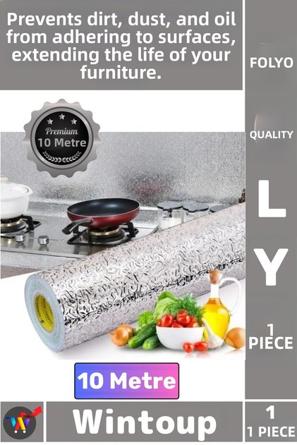 # Foil Heat Resistant Adhesive Easy to Wipe Off Kitchen Countertop Foil Silver 40 cm X 10 Meters