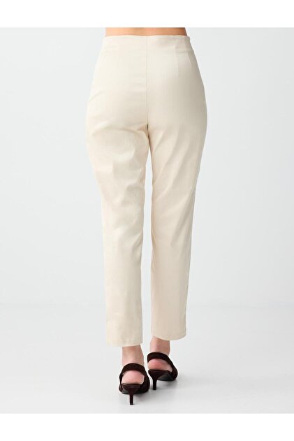 Jimmy Key Taş Yüksek Bel Normal Paça Dokuma Gabardin Pantolon