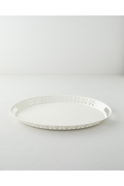 Core Metal Tray 52X39 cm Cream