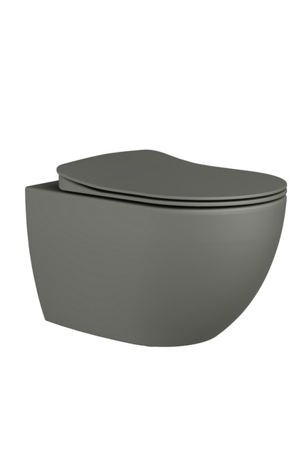 Free Kanalsız Cool Grey Asma Klozet FE322, Free Duck Duroplast Yavaş Kapak