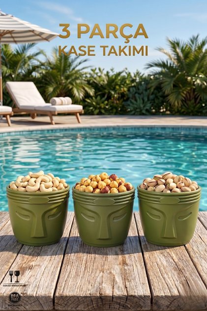 3 Piece Decorative Bowl Set | Snack Bowl & Snack Presentation Bowl | Bpa Free | Suitable for Food Contact