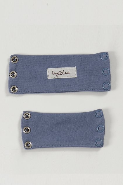 Baby Bodysuit Blue Color Extension Attachment 2 Pieces (Short and Long) 100% Cotton (with 9.5mm Snaps)