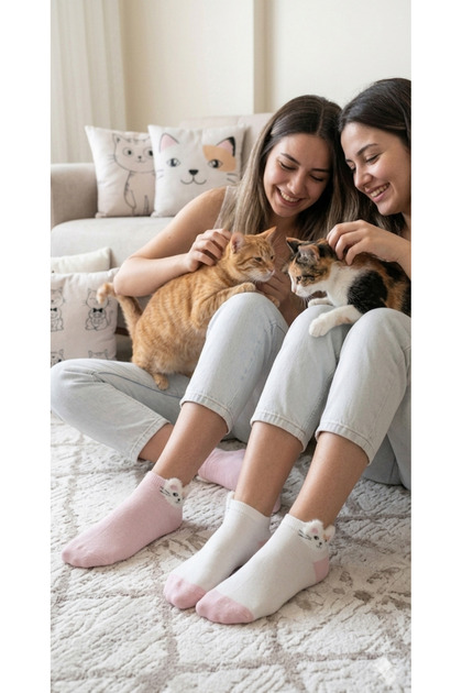 HEREN 2'li Kedi Tüylü Patik