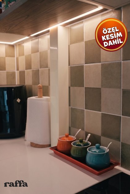 Doğalgaz Borusu Gizleme Kanalı 6x6 Beyaz - Yapışkanlı Boru Kapatıcı (Özel Kesim Dahil)
