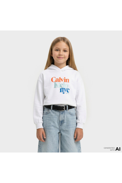 Pearl Signature Terry Çocuk Beyaz Sweatshirt