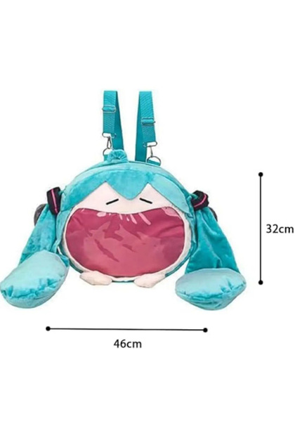 小物 mikosimutumi NETAVANTAJ Anime Hatsune Miku Sakura S Versiyonu Kawaii Peluş Omuz
