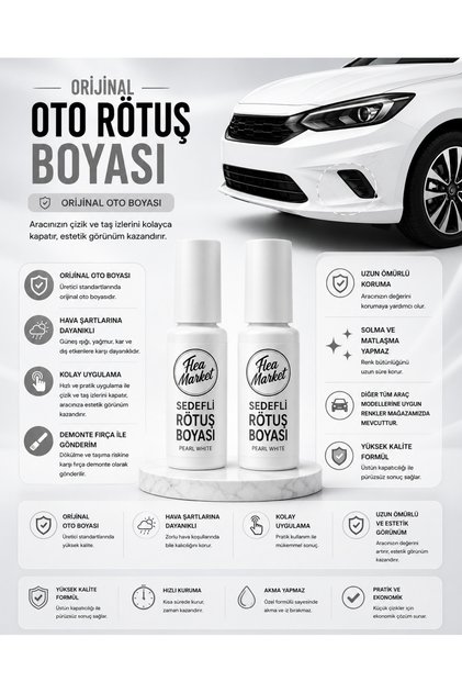 Nissan Qbe Pearlescent White Qashqai, X-Trail, Juke Compatible Auto Touch up Paint 25+25 ml Double Bottle