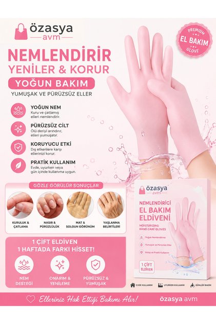 Silikon Bakım Eldiveni Nemlendirici Ve Çatlama Önleyici Jel El Peelingi Ölü Deri Atıcı 1 Çift