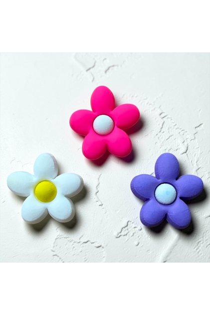 Terlik Süsü Jibbitz Çiçek 3 lü set