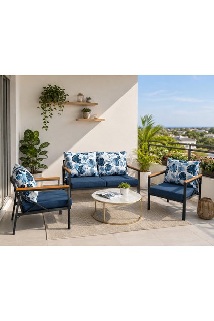 BALKON BAHÇE CAFE RESTORANT ÇAY SETİ MİNDER KILIFI [SADECE 8 ADET MİNDER KILIFI]