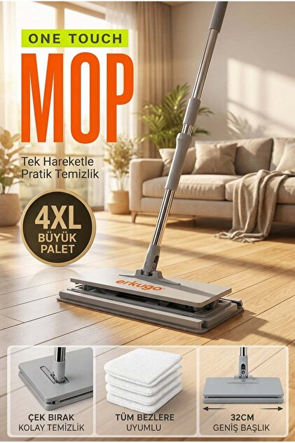 ozbience LAVİNE CLİCK MOP 5 Adet Bezi, Asansörlü Mekanizma, 32cm