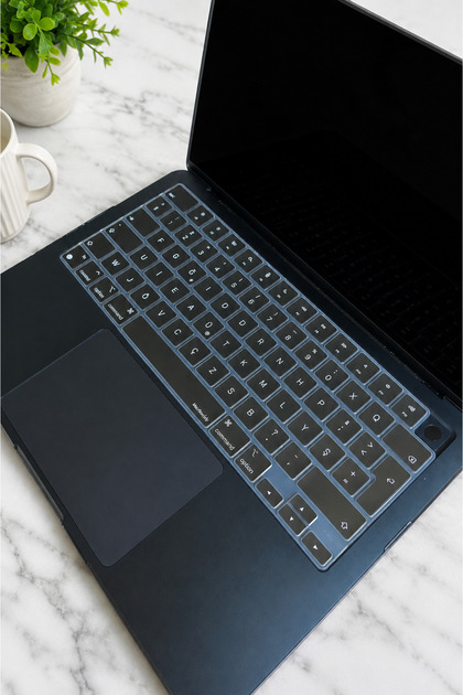 F Klavye MacBook Air Pro M5 M4 M3 M2 M1, Klavye Koruyucu F Eski Düzen Harf Baskılı Silikon Kılıf