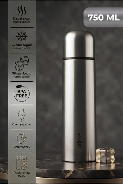 750 ml Thermos Water Bottle Stainless Steel Leakproof Keeps Hot for 12 Hours and Cold for 24 Hours Bpa Free