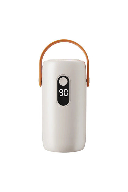 White Mini portable folding electric dryer with smart timer for quick drying. Home cabinet with dryi