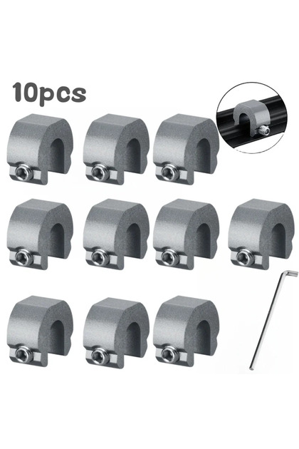 10pcs Gray 10-1pcs Aluminum Alloy Window Lock Stopper Sliding Window Anti-theft Lock Sliding Door Wi