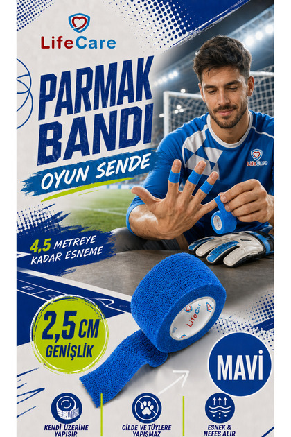 Kendine Yapışan Bandaj 2,5 Cm X 4,5 M Koban Bandaj X 2 Adet