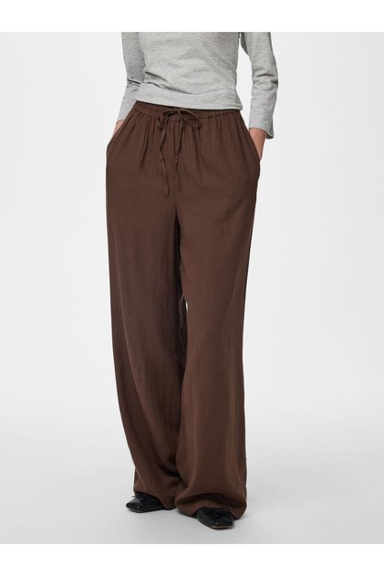 Pantaloni largi PCPIA LEINENMIX