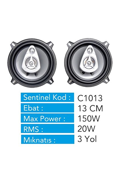 Sentinel Hoparlör Seti 13 cm 150 Watt - Fiyatı, Yorumları