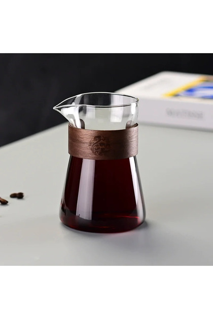 1 pc Transparent 17oz/500ml Glass Coffee Pot Carafe High Borosilicate Espresso Shot Glass Mug with