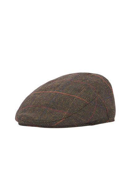 Wilkin Flat Şapka OL15 Olive Herringbone