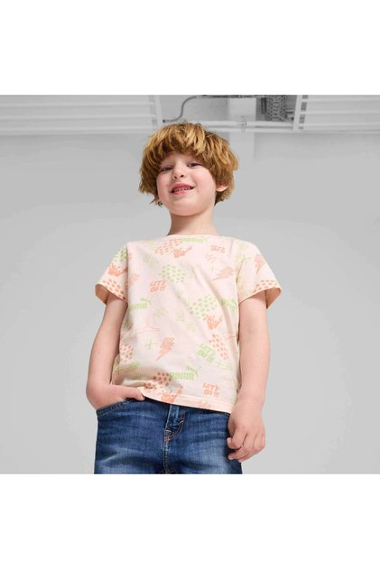 ESS+ FC AOP Tee Bej Çocuk T-Shirt