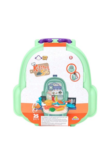 Set de joaca in gentuta, Little Chef, Kitchen Set, 25 piese