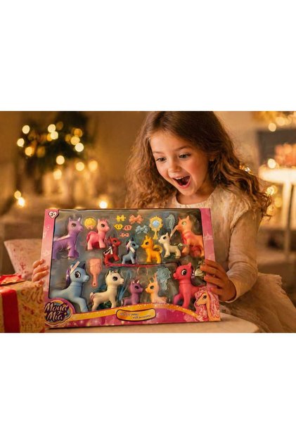 Set Unicorni Moya Mia – 12 figurine + accesorii, multicolor, 3+ ani